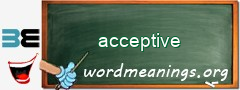 WordMeaning blackboard for acceptive